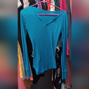 Teal Long Sleeve Women's Top